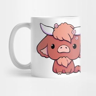 Cute Kawaii Cow - brow Mug